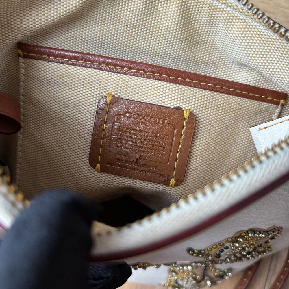COACH Duffle 12 Bag With Rose Applique